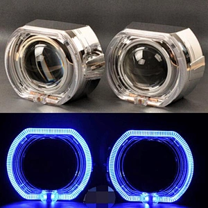 bixenon projector lens shrouds mask cover for 3.0inch 2.5 inch h1 h4 h7 h4 Lens with angel eyes LED halo ring for BMW