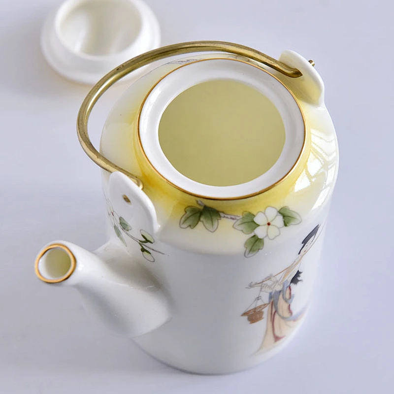 China Supplier Best Selling in-Stock Tea Set Handmade Ceramic Tea Pot Gift Set Porcelain Bone China Kung Fu Tea Set