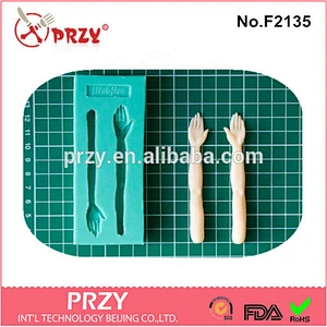 F2135 PRZY cake decorating human hand silicone fondant mould
