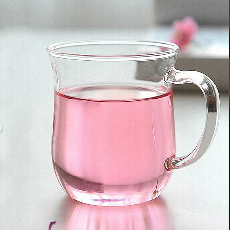Handmade blown glass cup high borosilicon glass 350ml cup for juices