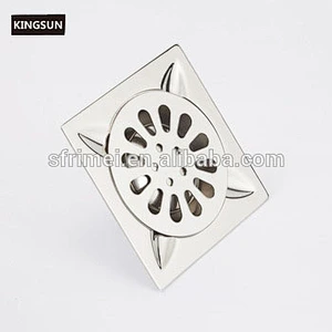 China Suppliers Square Stainless Steel Floor Trap Drains Shower Drain