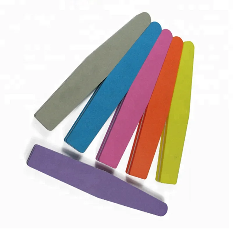 Custom Printed Colourful Disposable Foam Nail Sanding File Professional Nail Polish