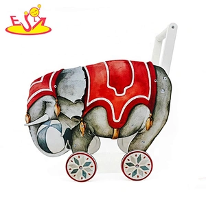2019 New arrival toddlers wooden toy wagon for push along W16E133