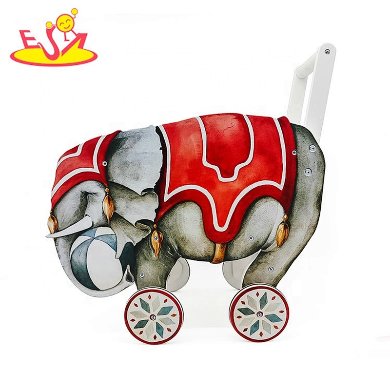 2019 New arrival toddlers wooden toy wagon for push along W16E133