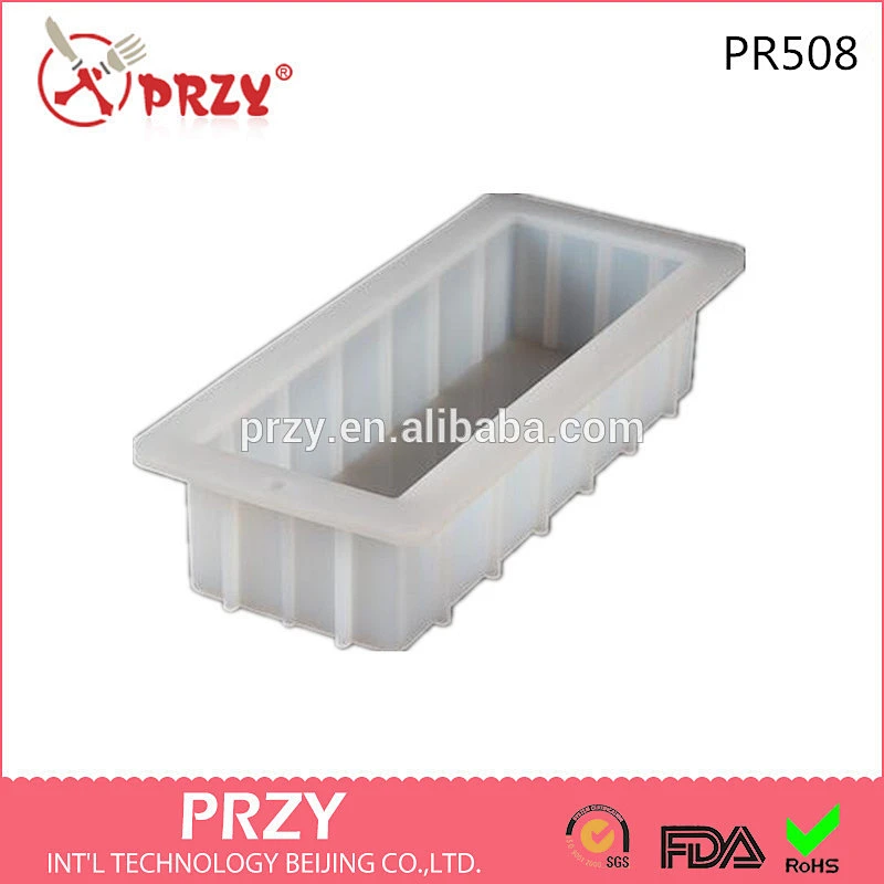 PR508 Rectangle Silicone Loaf Molds,silicone soap mold loaf, Flexible Bar Mold