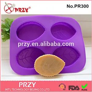 Top selling Handmade silicone leaf shape soap mold