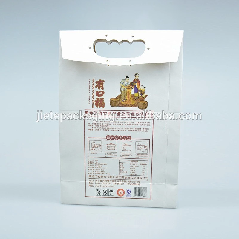 Paper bag with handle shopping bag hot pink kraft paper bag