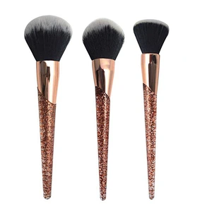New design cosmetics tools 7pcs professional synthetic hair glitter makeup brush set