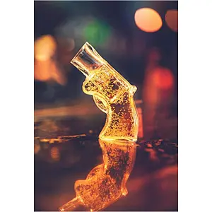 50ml Revolver gun shaped vodka shot drinking glass, 1.7oz gun shaped liquor glass cup