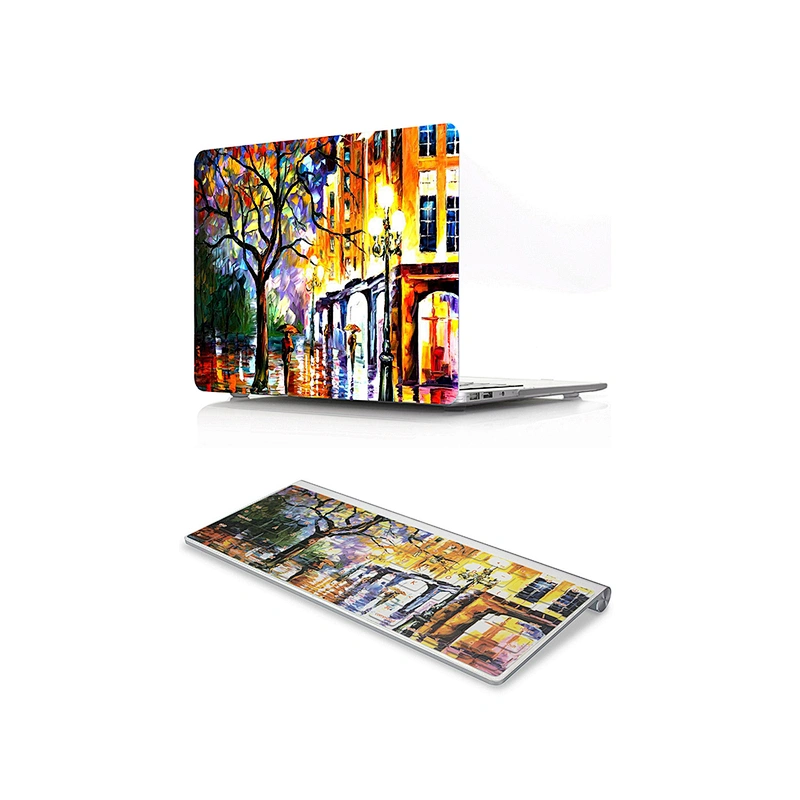 2 in 1 OEM Product Silicone Keyboard Cover and PC Shell Laptop Hard Case Cover for Mac for Macbook Pro 13/15