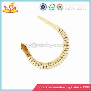 Wholesale best choice educational snake shaped wooden animal toy for toddler W03A031