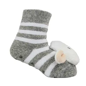 3d cartoon animal head doll baby cute socks