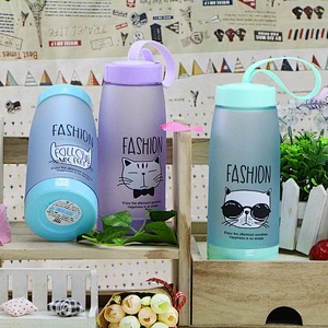 High Quality 420 ml Food Grade Plastic Mug New Design Cute Water Bottle for Gift