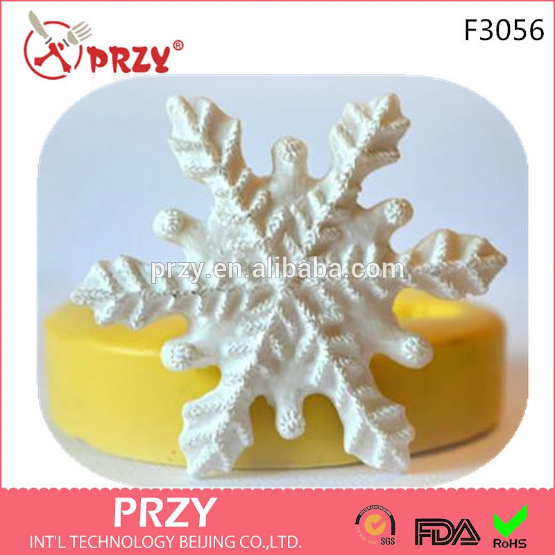 F3056 PRZY Snowflake Silicone Rubber Silicone Findant Mold