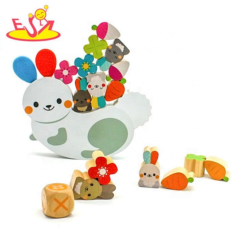 2019 New arrival baby wooden balancing stacking toys for education W11F078