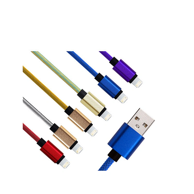 Nylon woven cable universal 8 pin usb synchronous data charging line