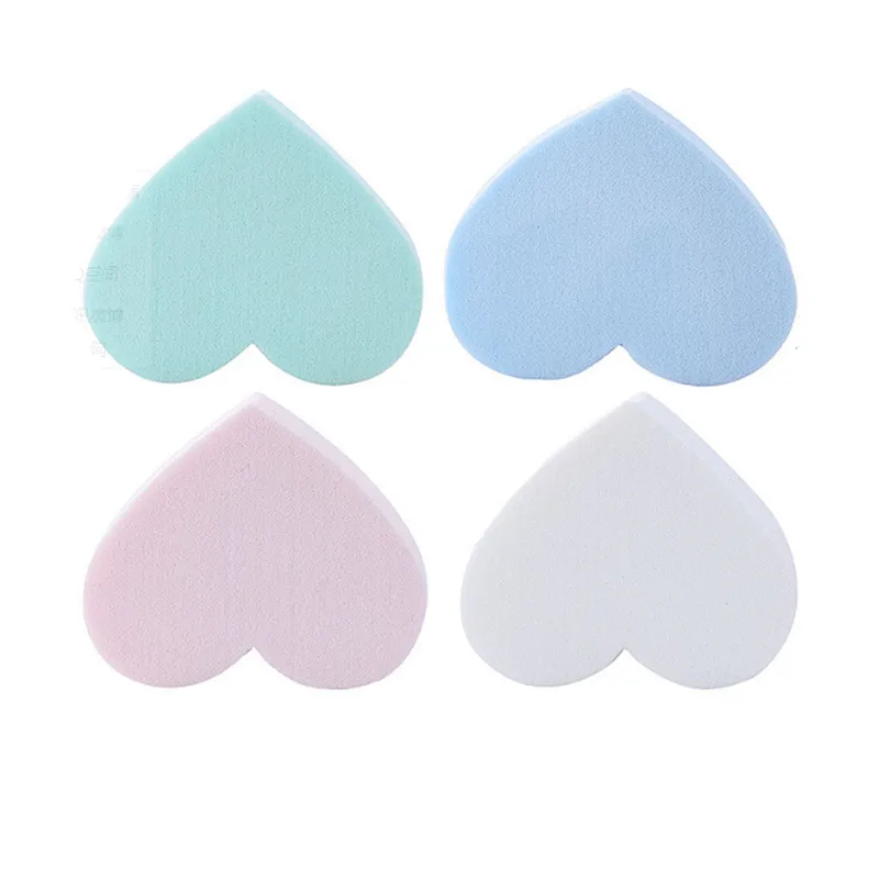 Wholesale heart shape cosmetics sponge puff latex free makeup sponge
