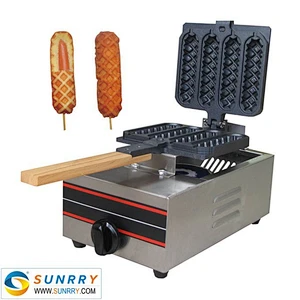 Stainless steel gas 4 pcs of waffle dog maker machine