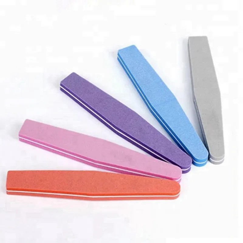 Custom Printed Colourful Disposable Foam Nail Sanding File Professional Nail Polish