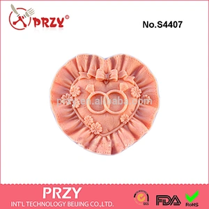 S4407 Valentine's Day heart-shaped ring Soap Mold, Flexible Silicone Mold, silicone soap mold