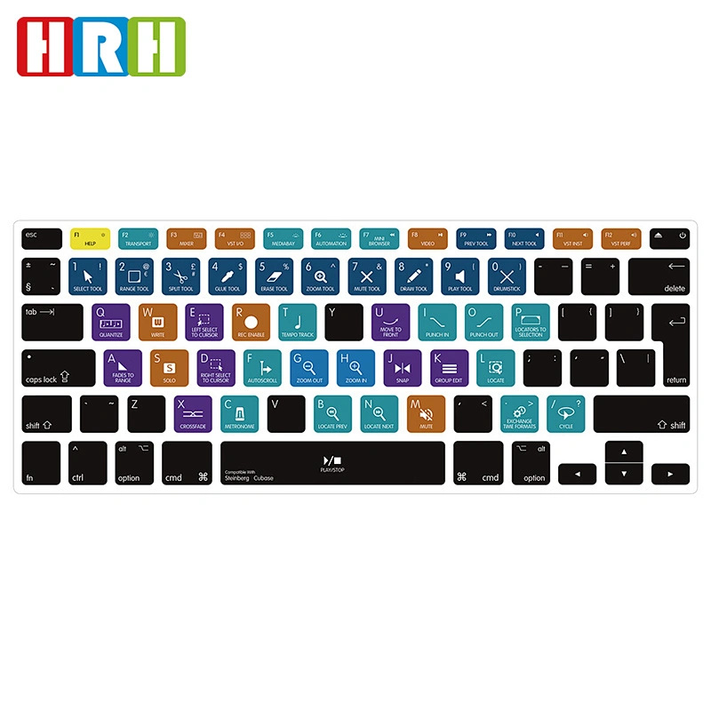 Steinberg Cubase Functional Shortcut TPU Keyboard Skin cover keyboard cubase for Macbook Pro Air Retina 13