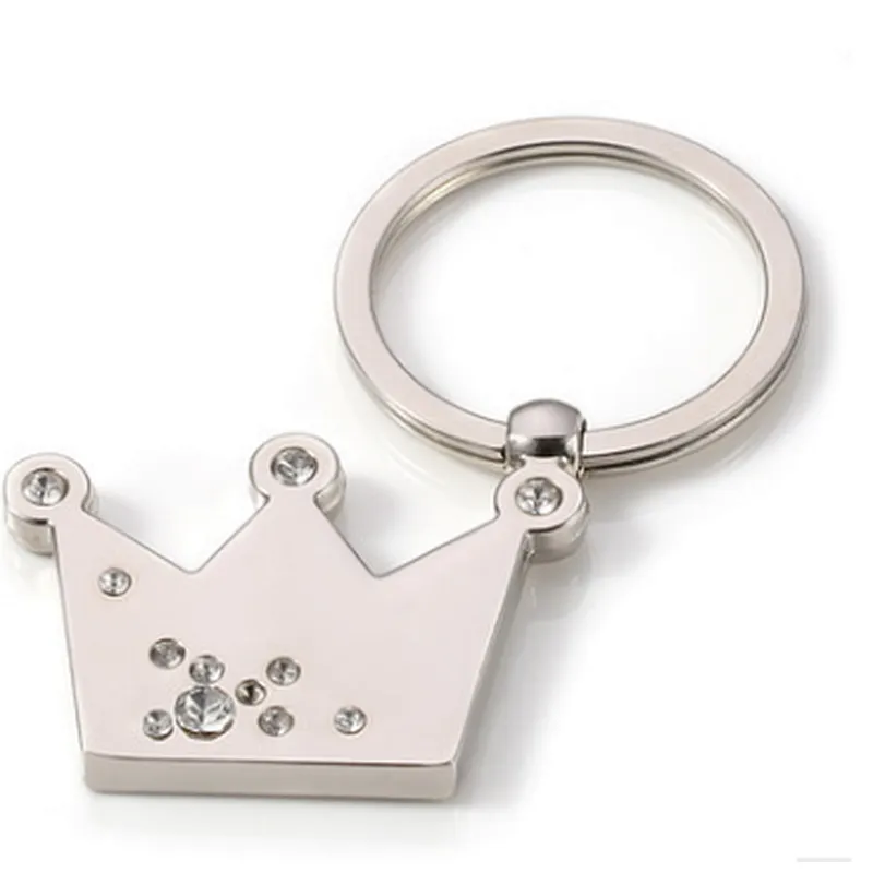 Custom Promotional Princess silver color Metal Keyring Crown Shaped Keychains for Gift