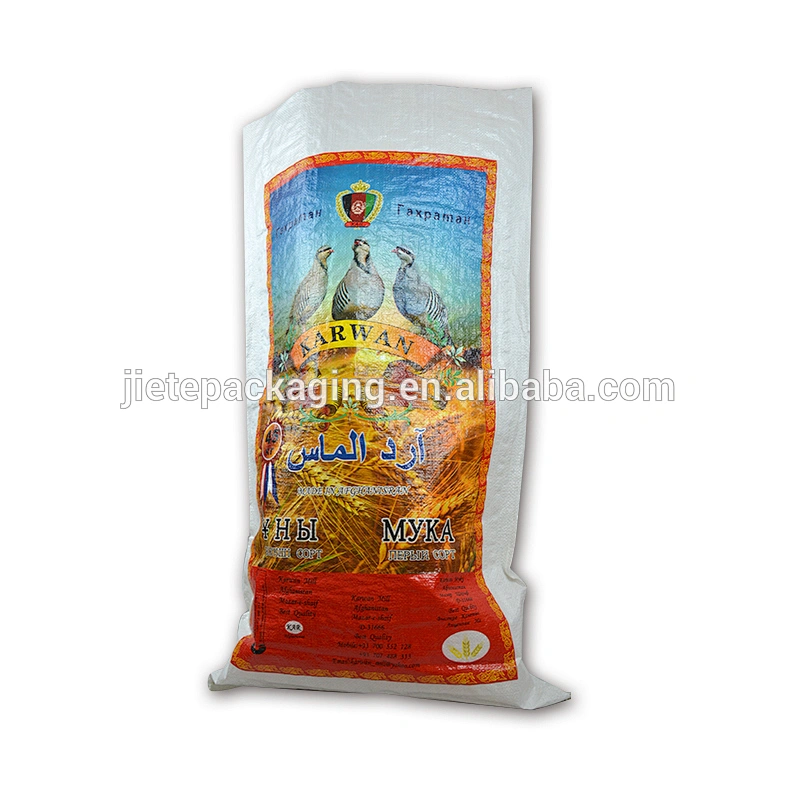 Customized recycled coated pp woven bag for myotonin, rice, flour, corn, sugar, salt