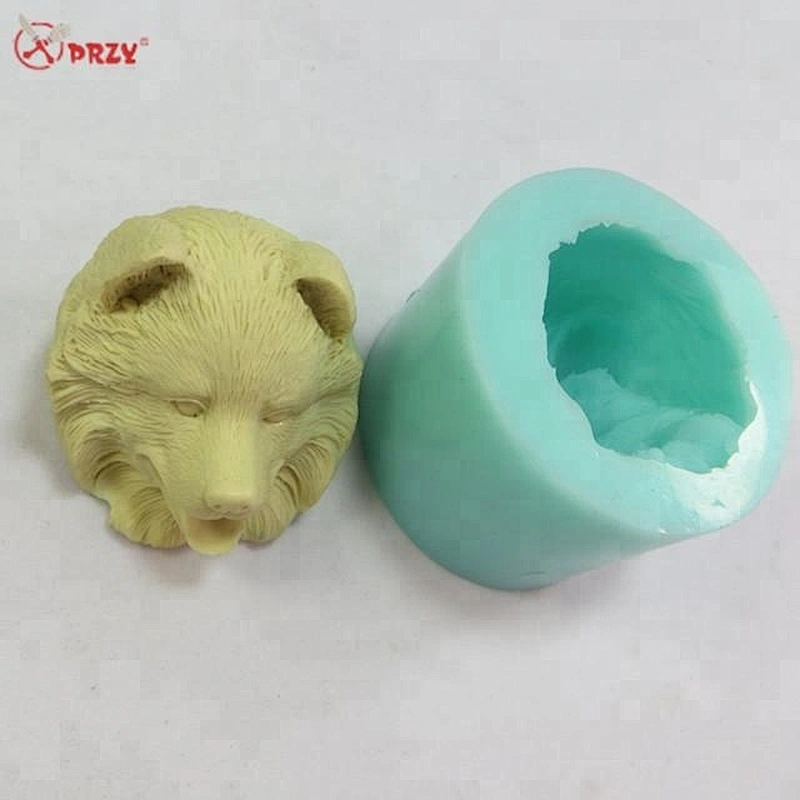 DW0004 Cute puppy head Soap silicone molds Home desk decorations mould Dog Candle mold
