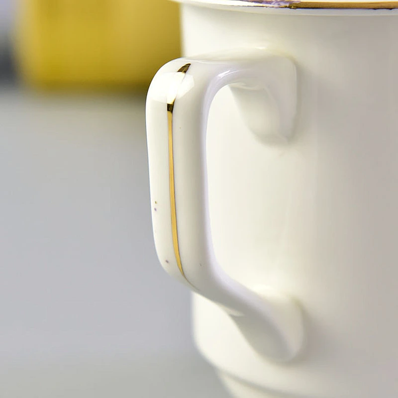 Customized full color mug with C-handle for promotional