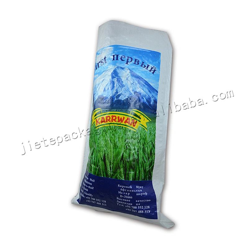 Customized 50kg pp woven flour packaging bag export to Afuhan