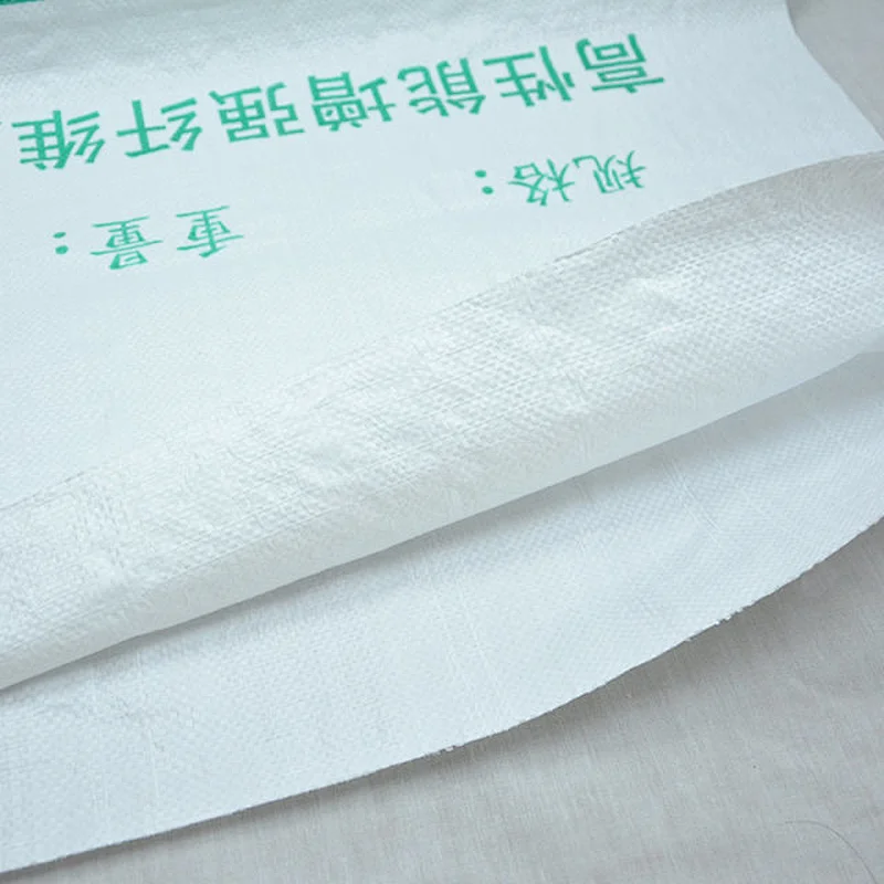 Custom white woven bags for agricultural use of fertilizer packaging