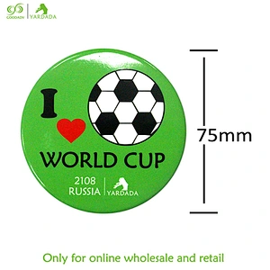 2018 football pattern 5X Lighted makeup mirror / parabolic mirror / world cup gift hand mirror hot sale in stock