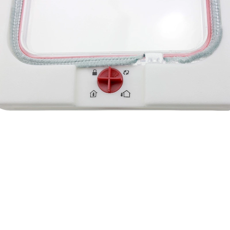 Plastic Safe Flap Door 4 Way Lockable Gate for Pet Animal Dog Cat-White Popular