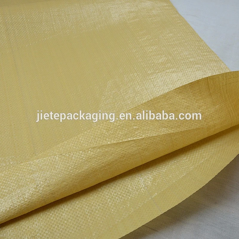 yellow color pp woven bag for cattle, pig, horse feed