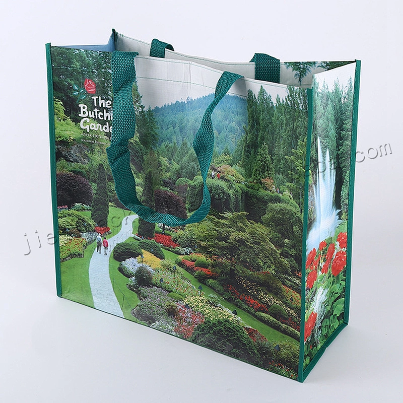 High quality design printing bopp laminated plastic handbag pp woven tote shopping bag