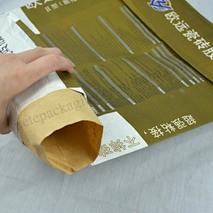 20kg multilayer white kraft paper pe lining cement packaging bag wholesale