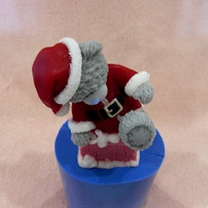 Christmas Soap silica molds 3d Teddy Santa Candle silicone molds for making soap