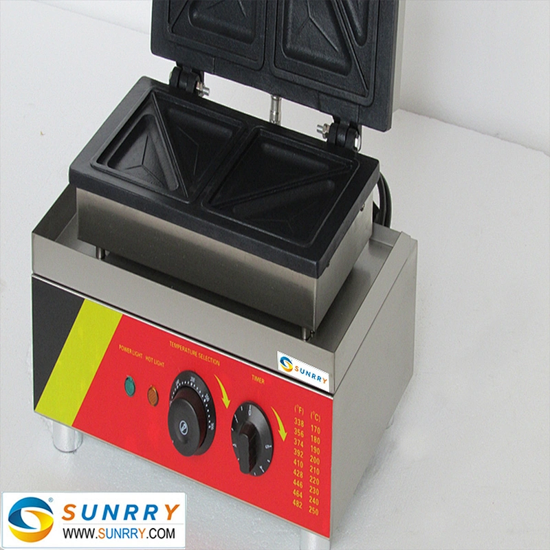 Stainless steel electric 4 pcs sandwich waffle baker and sandwich making machine