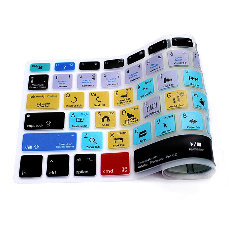 keyboard shortcuts skin for adobe premiere pro cc Functional Desktop Keyboard Covers For Mac Pro Laptop Waterproof Keyboard