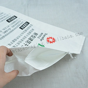 Moisture proof white plastic bopp laminated pp dry mortar bag for building sand, wall putty, cement,tile adhesive
