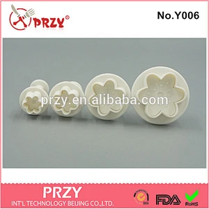 Eco-friendly Y006 decorative fondant cake plunger cutter