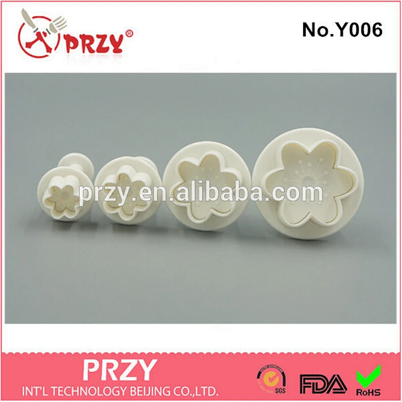 Eco-friendly Y006 decorative fondant cake plunger cutter