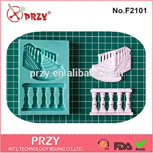 F2101 PRZY sugarcraft STAIRCASE shape silicone cake pop molds