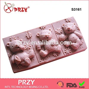 Silicone Soap Molds/Cake Mold/Teddy Bear Shape Silicone Cake Mold Pan For Baking