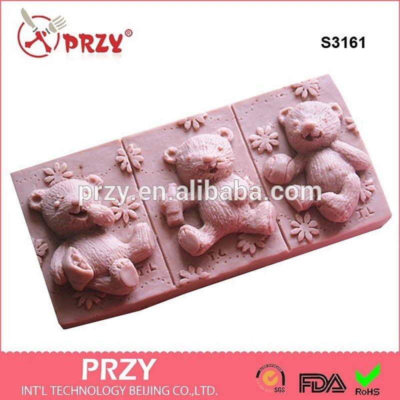 Silicone Soap Molds/Cake Mold/Teddy Bear Shape Silicone Cake Mold Pan For Baking