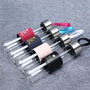 Factory Direct Wholesale Glass Bottle Water Glass Cup with Infuser 450ml Double Wall Glass Mug for Office Home Use