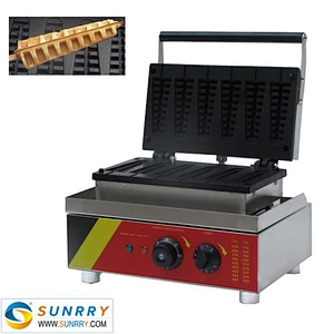 Stainless steel electric custom plate custard lollypop waffle cake making machine