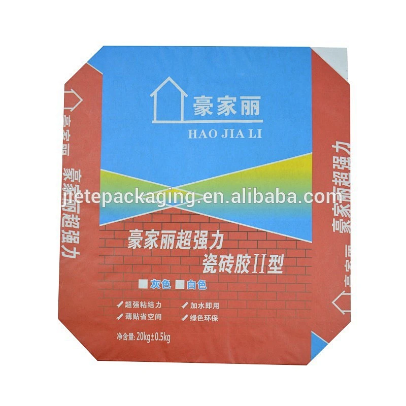 OEM design cement, putty, mold filling agent paper bag with valve port
