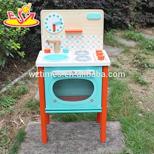 Cocina de juego de madera al por mayor para niños Mejor diseño Cocina de juego de madera para niños Nueva cocina de juego de madera para niños W10C225