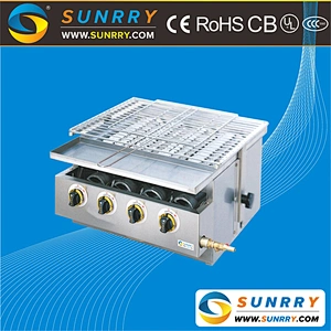 Stainless Steel Outdoor Portable 4 Burners Professional BBQ Gas Grill Machine